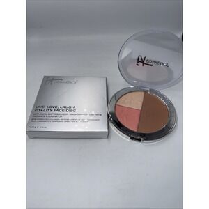IT COSMETICS LIVE,LOVE,LAUGH VITALITY FACE DISC ANTI AGING MATTE BRONZER NIB